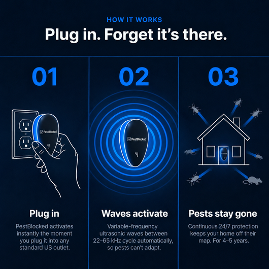 PestBlocked™ Ultrasonic Pest Repeller - Banish Pests For Good