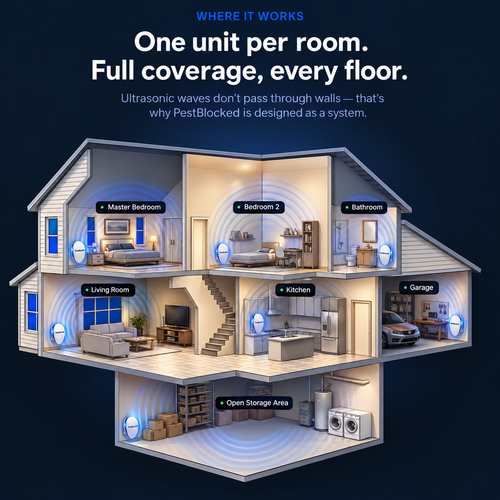 PestBlocked™ Ultrasonic Pest Repeller - Banish Pests For Good