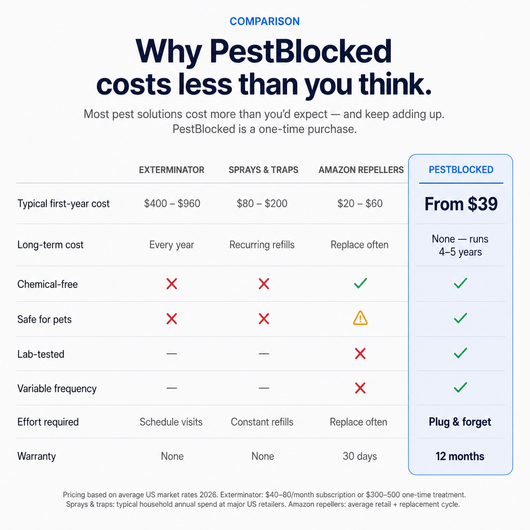 PestBlocked™ Ultrasonic Pest Repeller - Banish Pests For Good